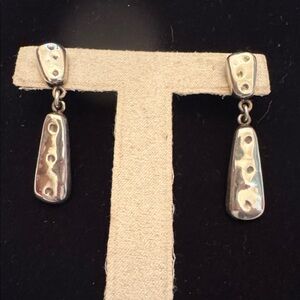 Maria Peru Sterling Hammered Earrings
